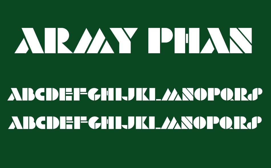 Army Phantom font