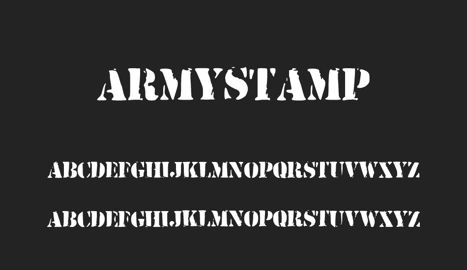 ArmyStamp font