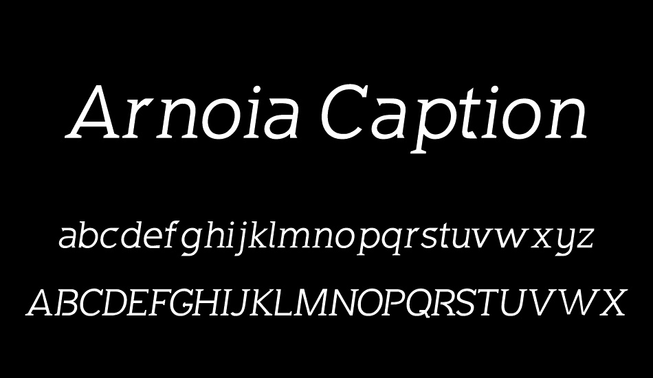 Arnoia Caption font