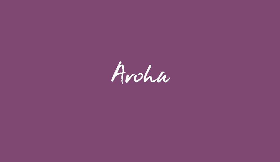 Aroha font big
