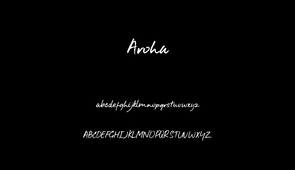 Aroha font