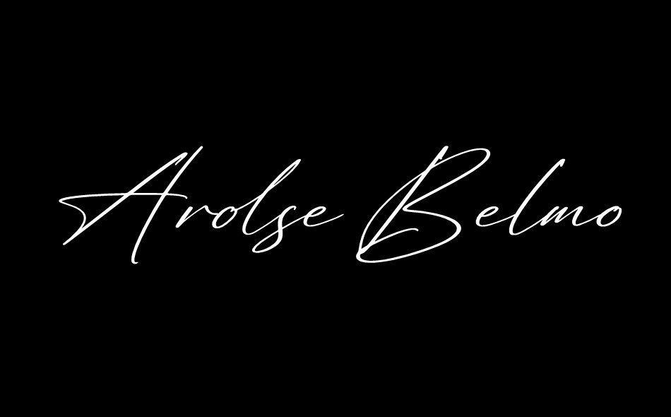 Arolse Belmonteria Script font big