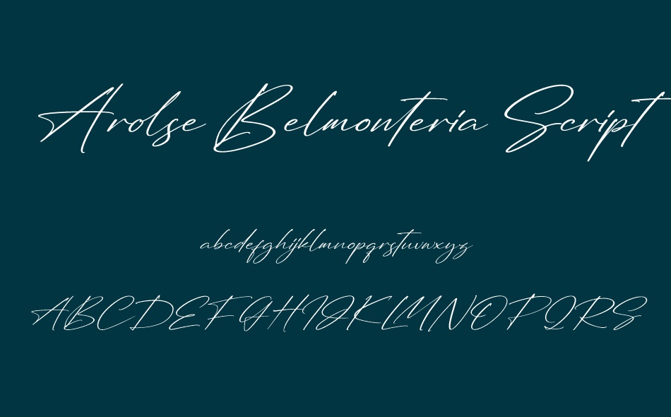 Arolse Belmonteria Script font