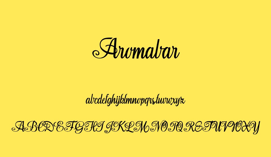 aromabar-personal-use font