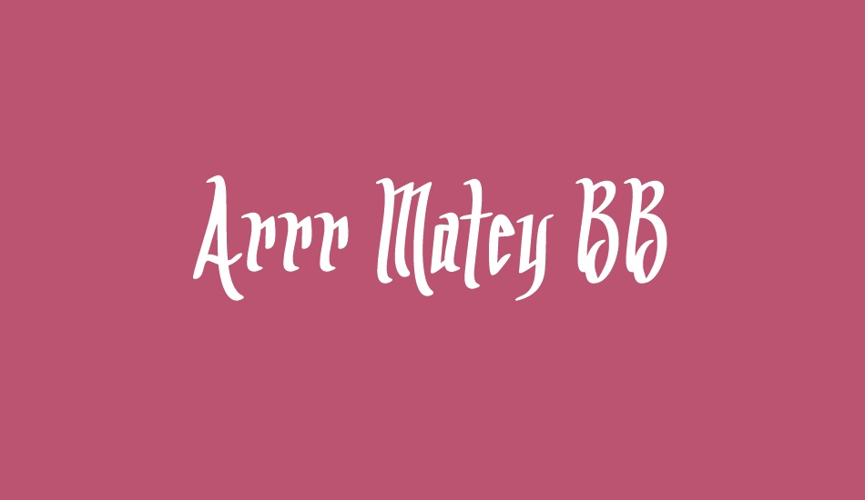 Arrr Matey BB font big