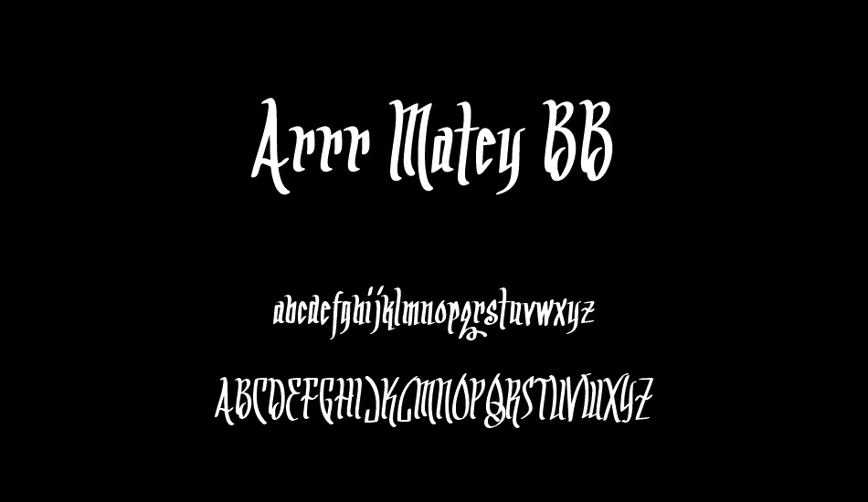 Arrr Matey BB font