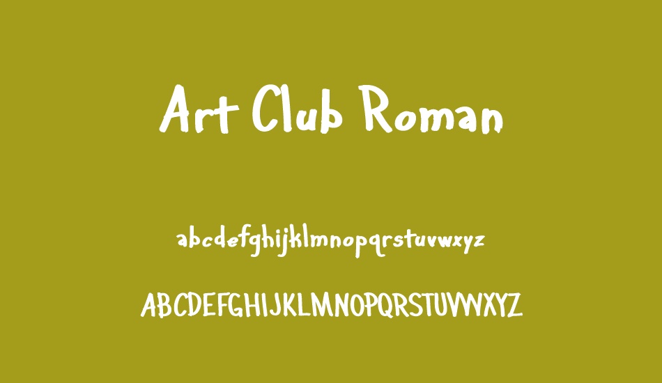 Art Club Roman font