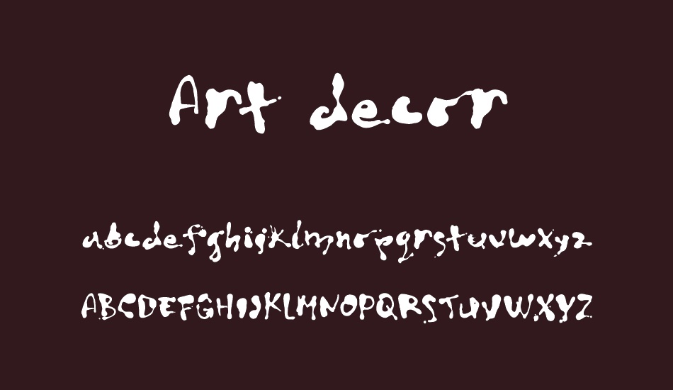 Art decor font