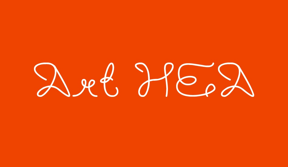 Art HEART font big