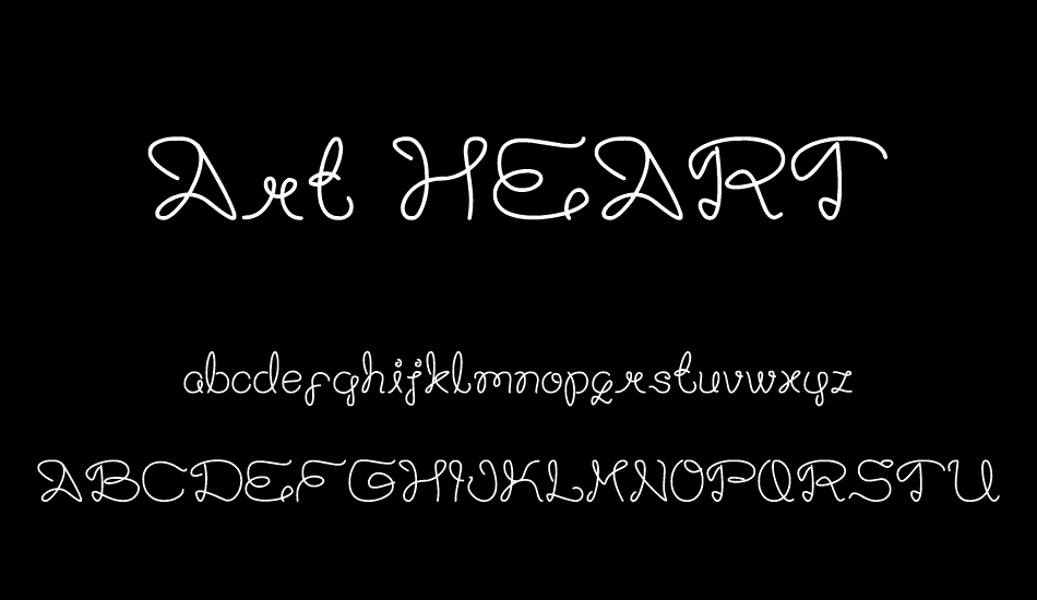 Art HEART font