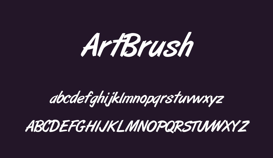 ArtBrush font