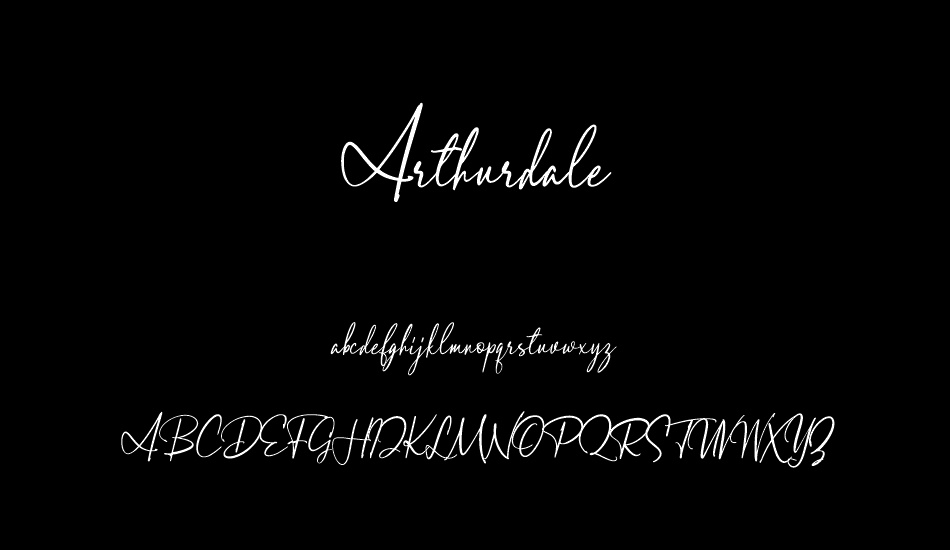 Arthurdale Demo font