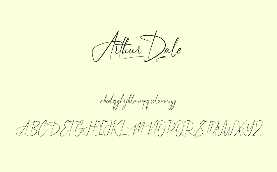 Arthur Dale font