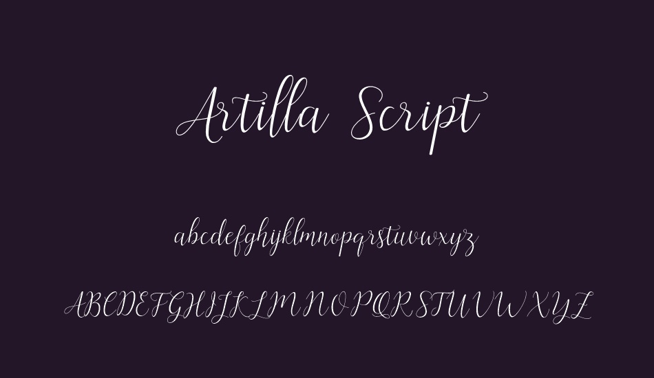 Artilla Script font