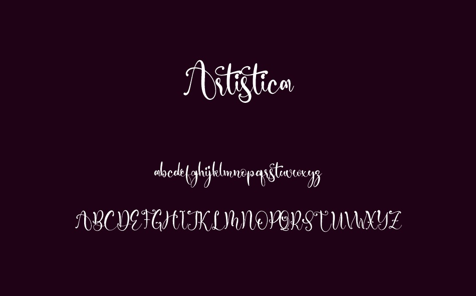 Artistica font