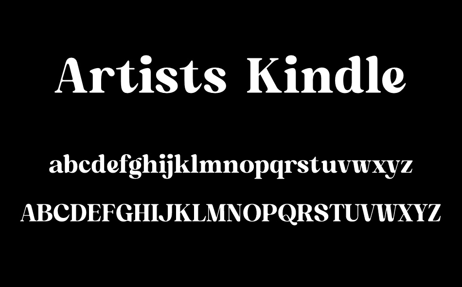 Artists Kindle font