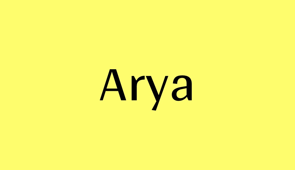 Arya font big