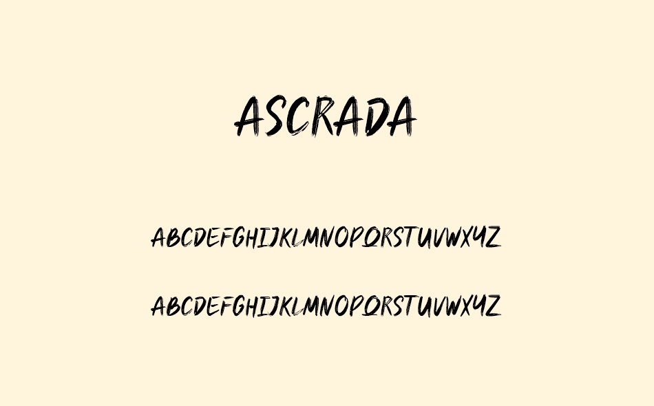 Ascrada font