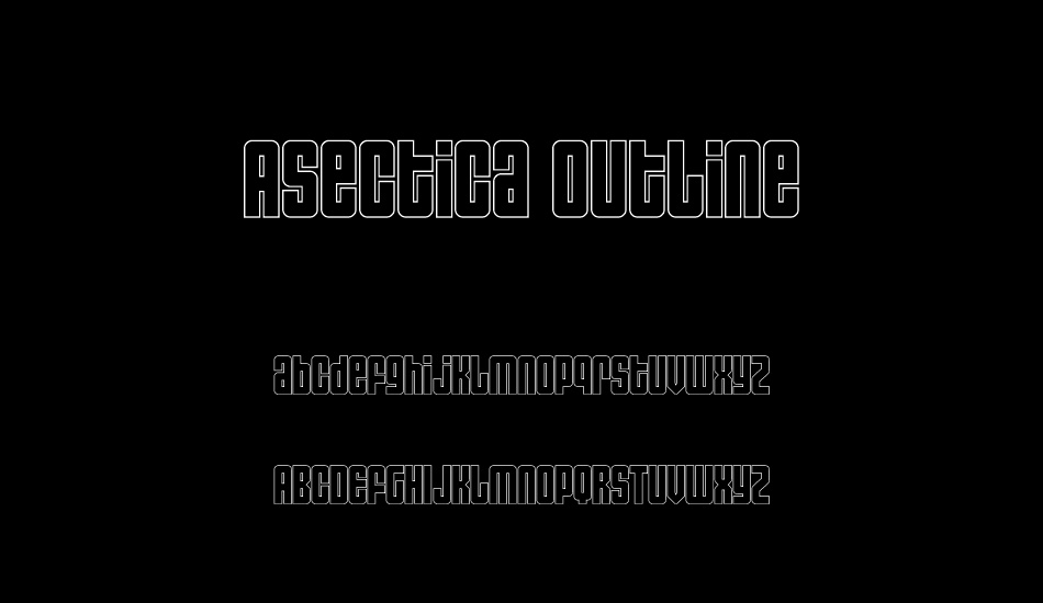 Asectica Outline Demo font