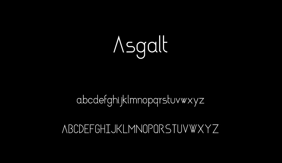 Asgalt font