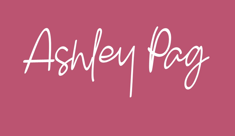 Ashley Pages font big