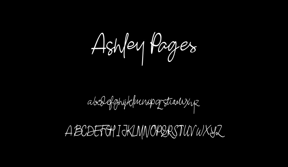 Ashley Pages font