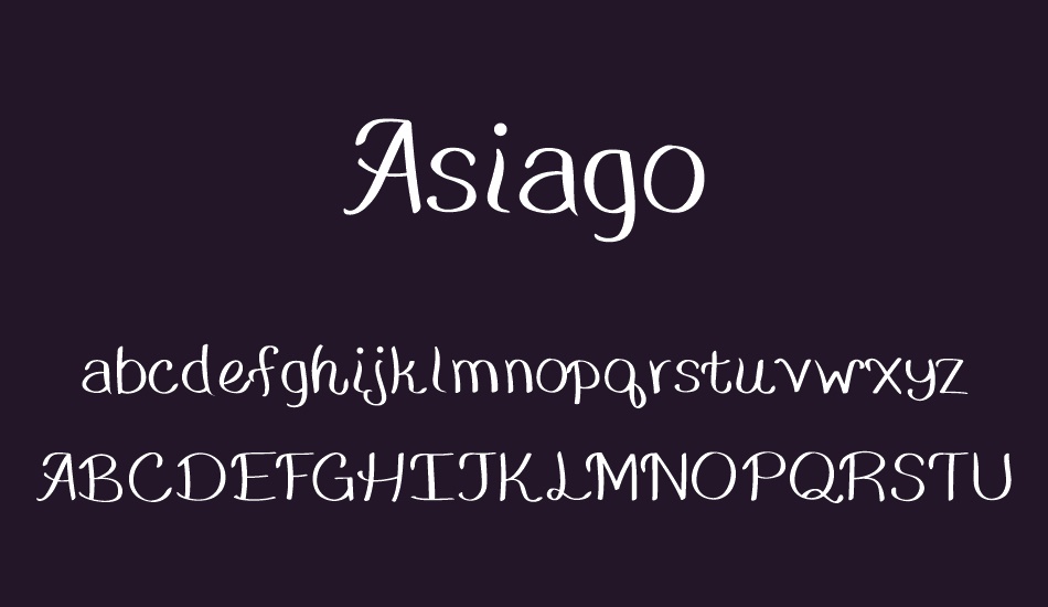 Asiago font