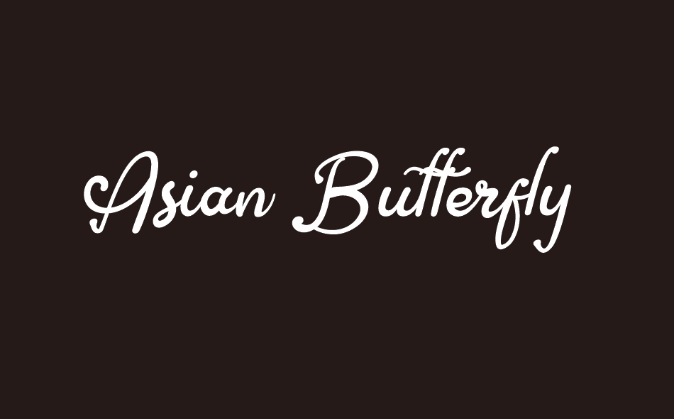 Asian Butterfly font big