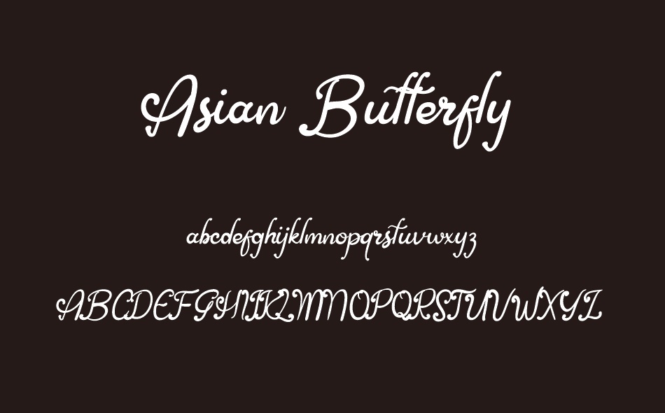 Asian Butterfly font