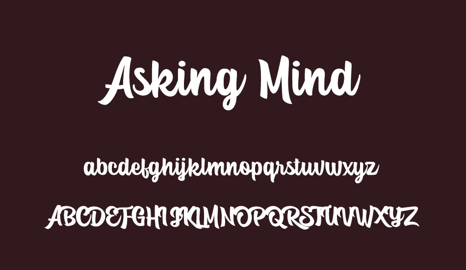 Asking Mind font