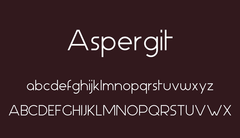 Aspergit font