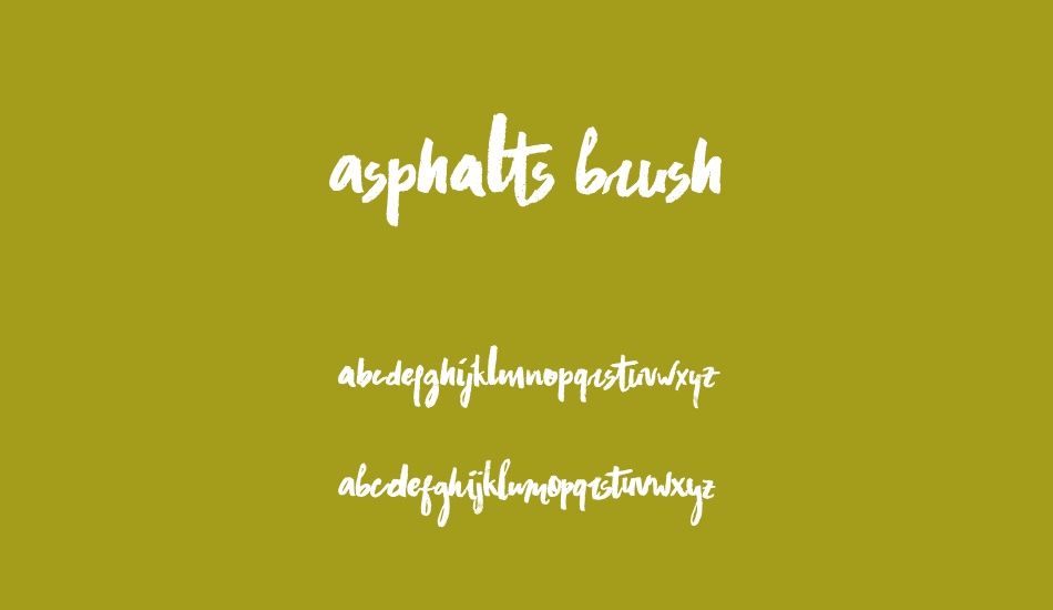 Asphalts Brush font