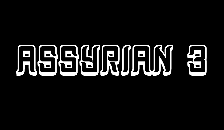 Assyrian 3D font big