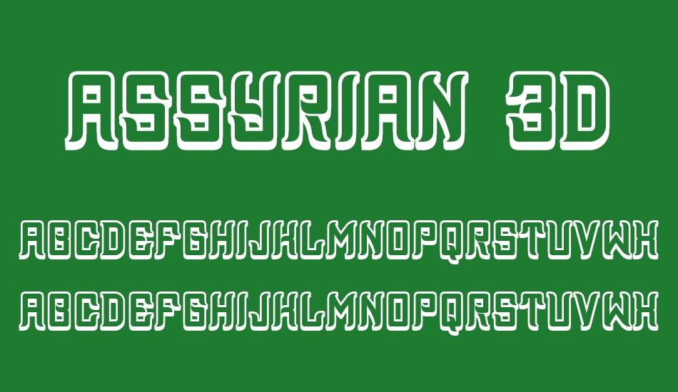 Assyrian 3D font