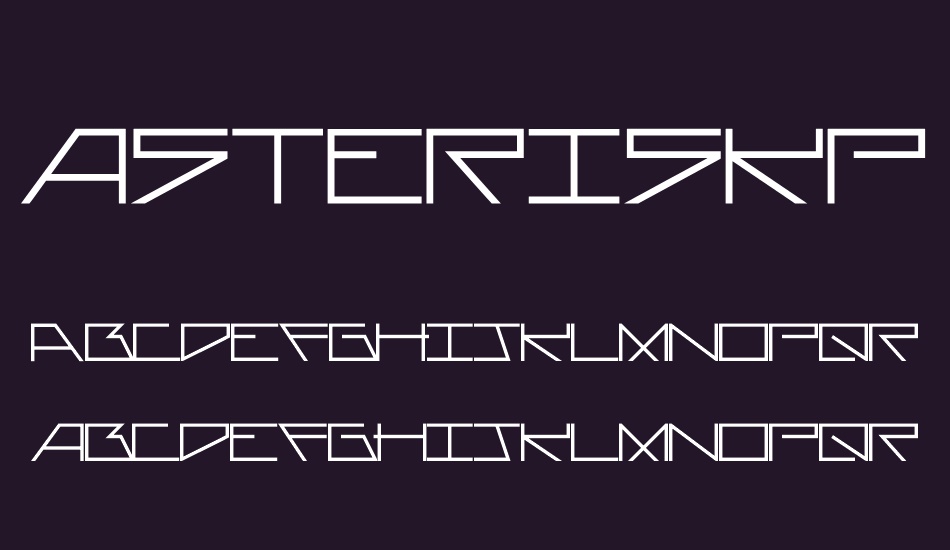 AsteriskPlain font