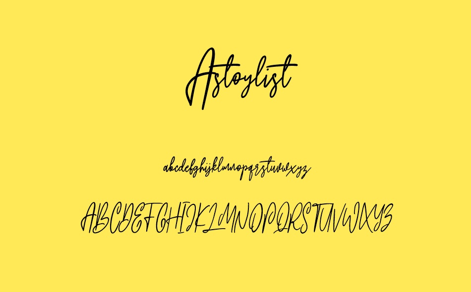 Astoylist font