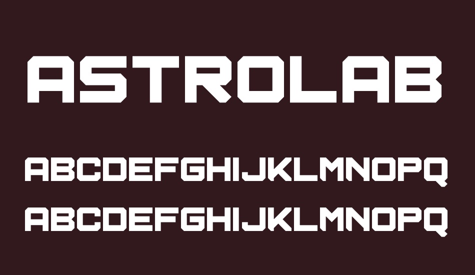 Astrolab font