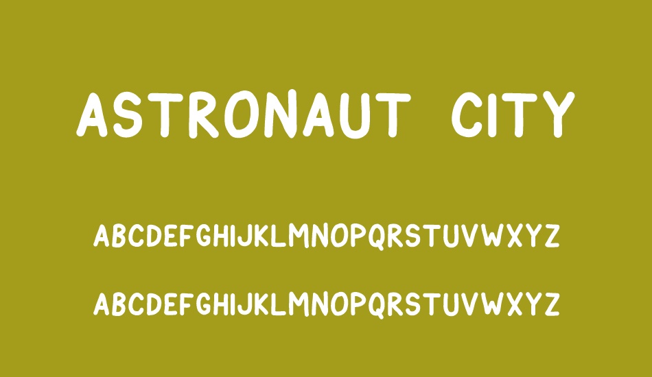 Astronaut City font
