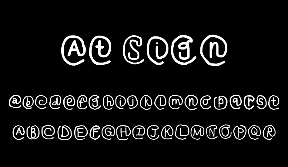 At Sign font