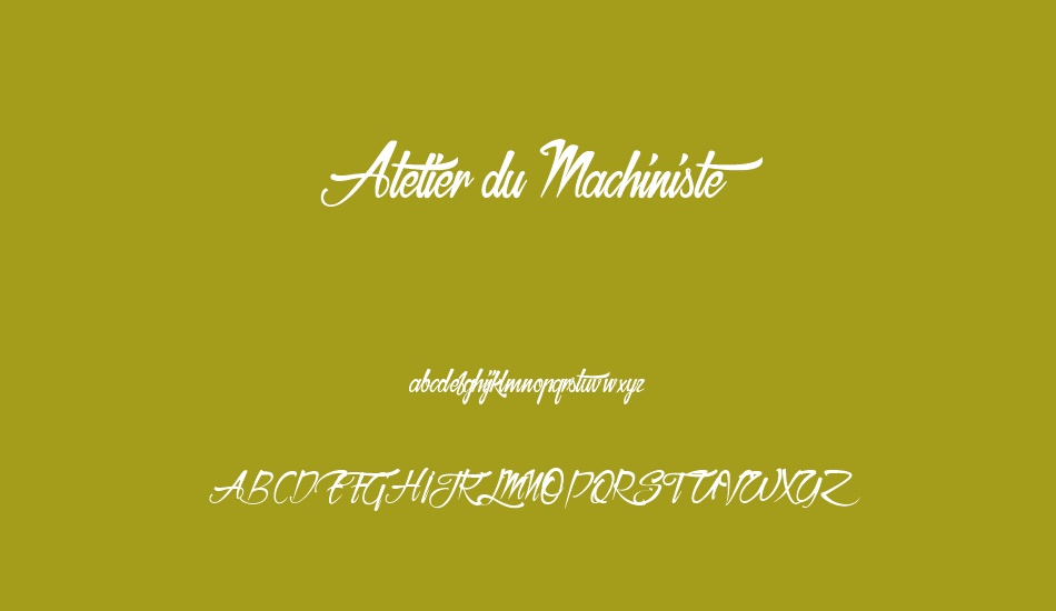 Atelier du Machiniste font