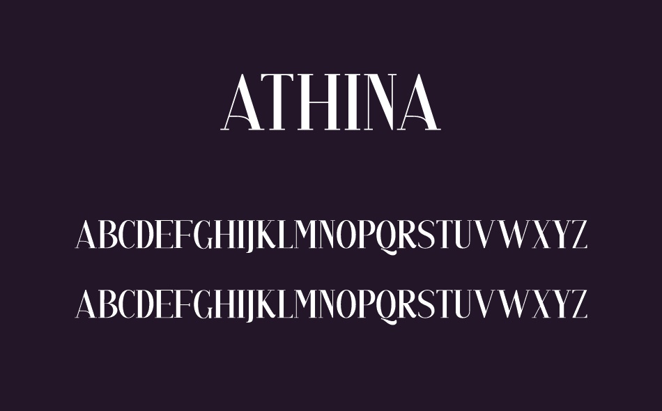 Athina font