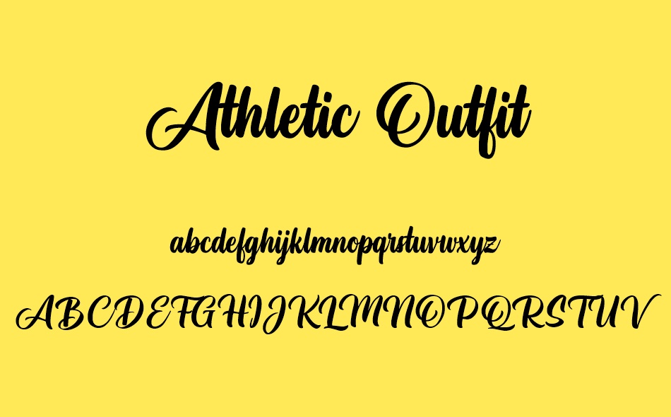 Athletic Outfit font