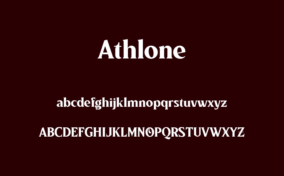 Athlone font