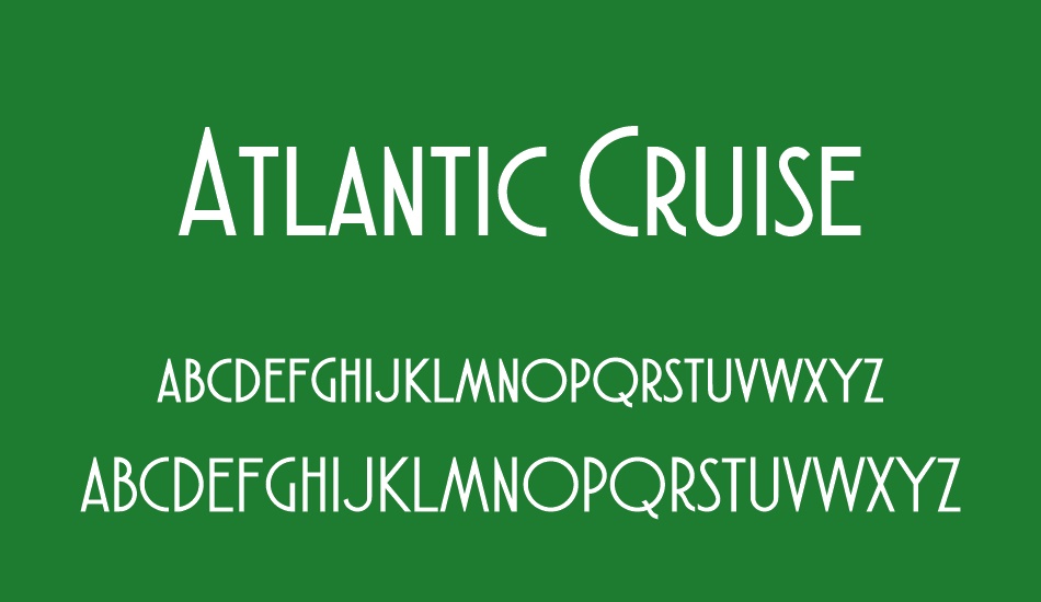 Atlantic Cruise font