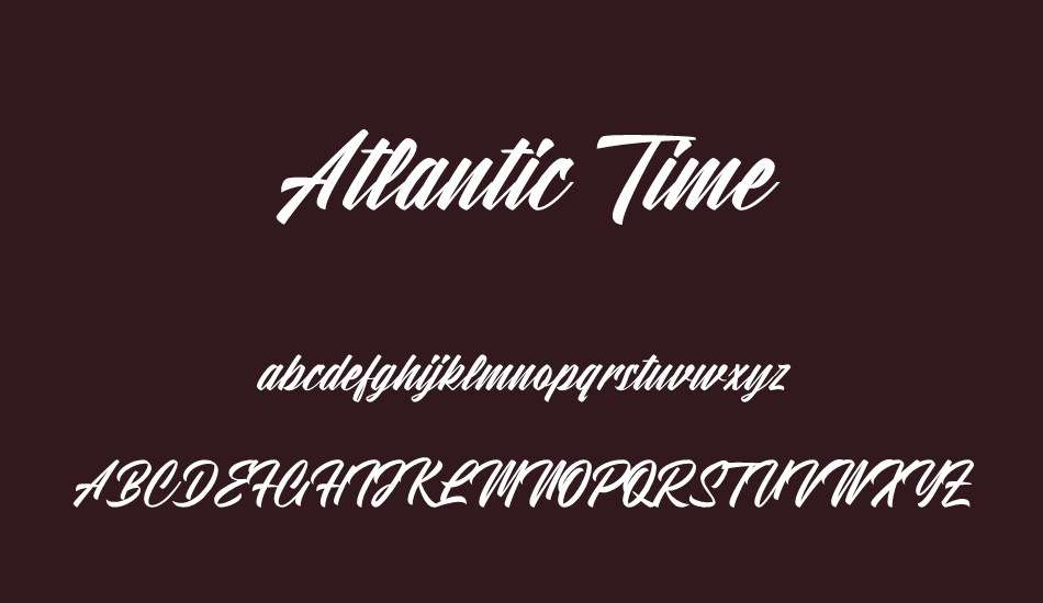 Atlantic Time font