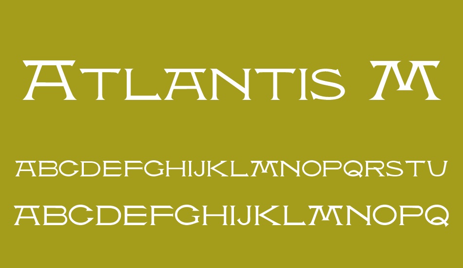 Atlantis MF font