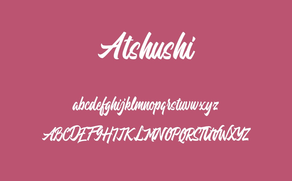 Atshushi font