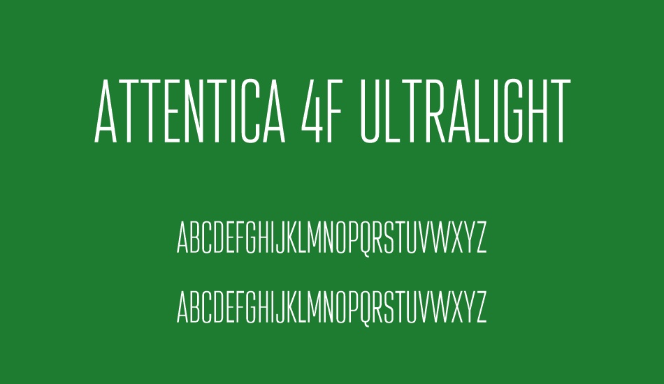 Attentica 4F UltraLight font