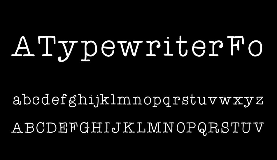 ATypewriterForMe font