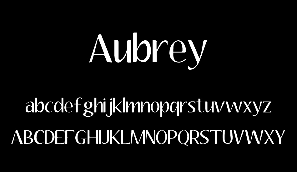 Aubrey font